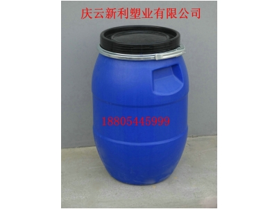 25公斤包箍塑料桶，25公斤法蘭塑料桶，25升藍色塑料桶.