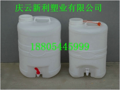 19L帶水龍頭塑料桶，19升帶水嘴塑料桶，釀造品塑料桶.